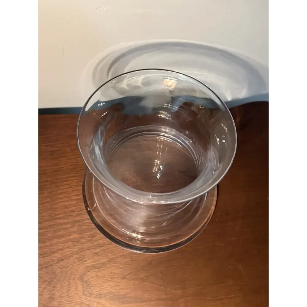 Holmegaard Fejø Clear Unique Glass Decanter w Ice Base Stand Denmark missing lid